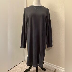 Old Navy Charcoal Long Sleeve Sweatshirt Dress